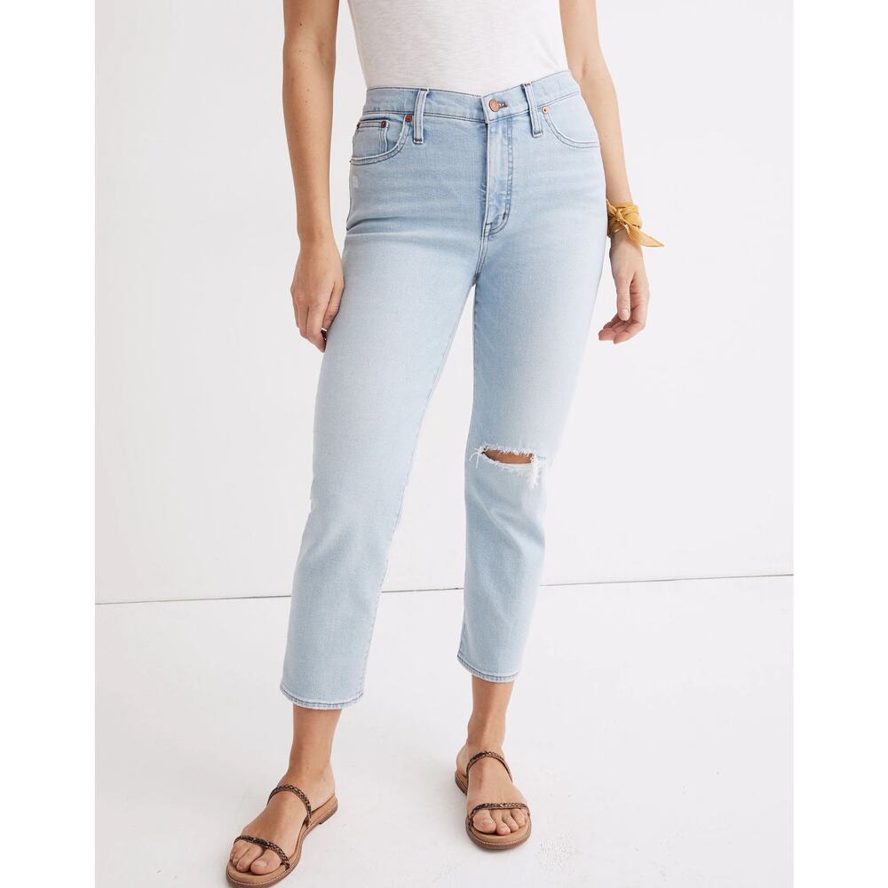 Madewell Wellingford Wash Light Wash Mid-Rise Classic Straight Leg Jeans Size 30